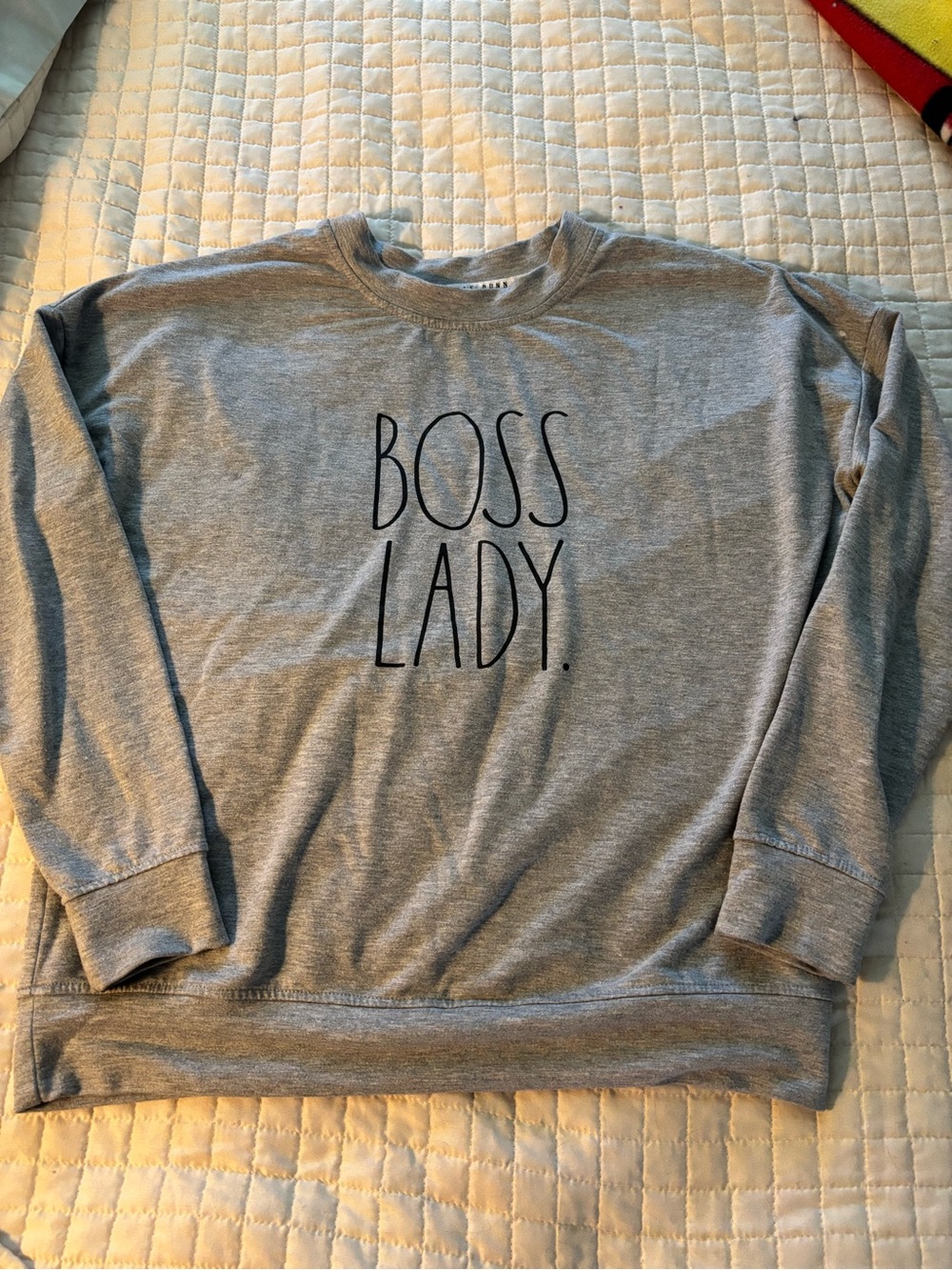 Rae Dunn Grey 'Boss Lady' Sweatshirt